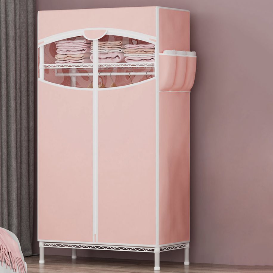 Contemporary Style Wardrobe Steel Wardrobe Closet with Shelves