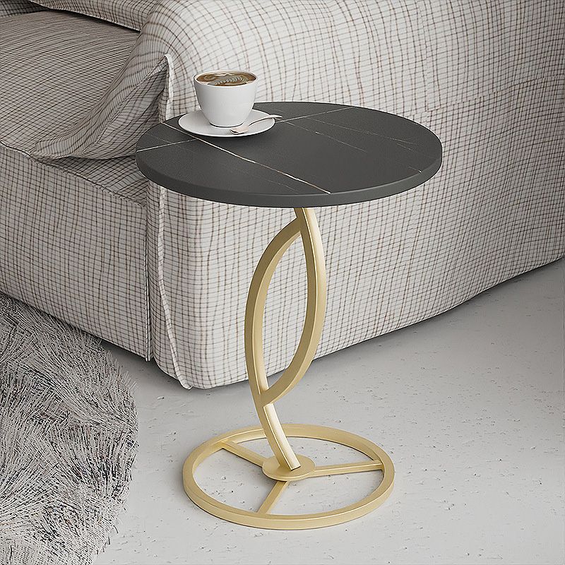 Round Pedestal End Table Minimalist Side End Table for Living Room