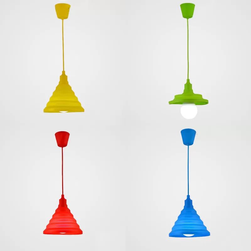 Kinder konisch hängende Anhänger Metal Single Head Leuchtende hängende Licht für Spielzimmer