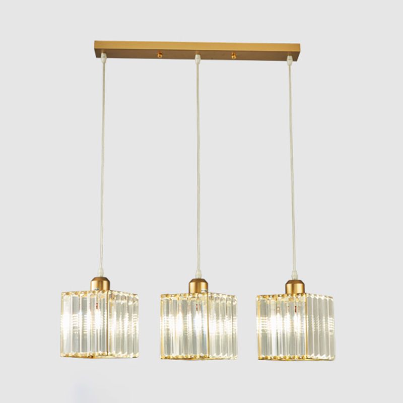Estilo contemporáneo Geometry Island Lighting Crystal 3 Light Island Lights