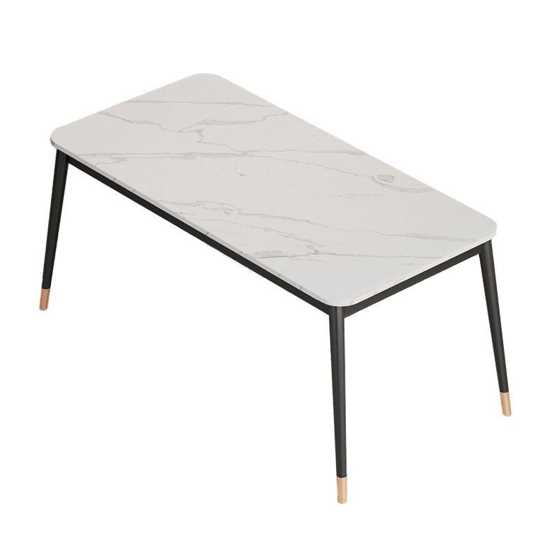 Medieval Modern Stone Dining Table with 4 Legs Pedestal Table for Dining Room
