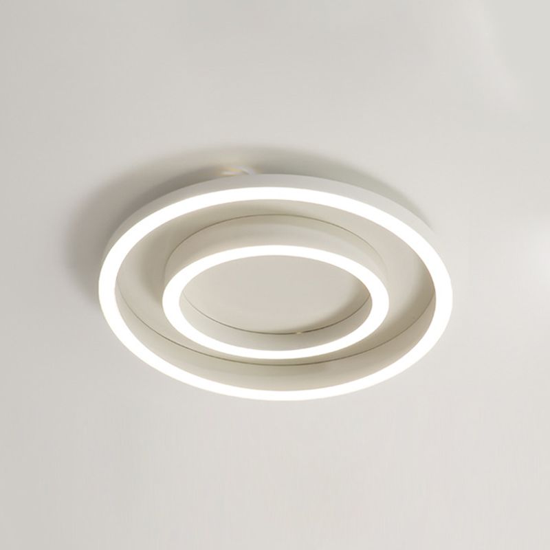 Moderno LED de techo de la luz de techo de los círculos blancos de techo con la pala de metal