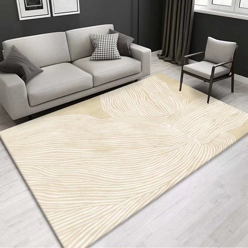 Contemporary Rug Polyester Wabi-sabi Rug Non-Slip Backing Rug for Living Room