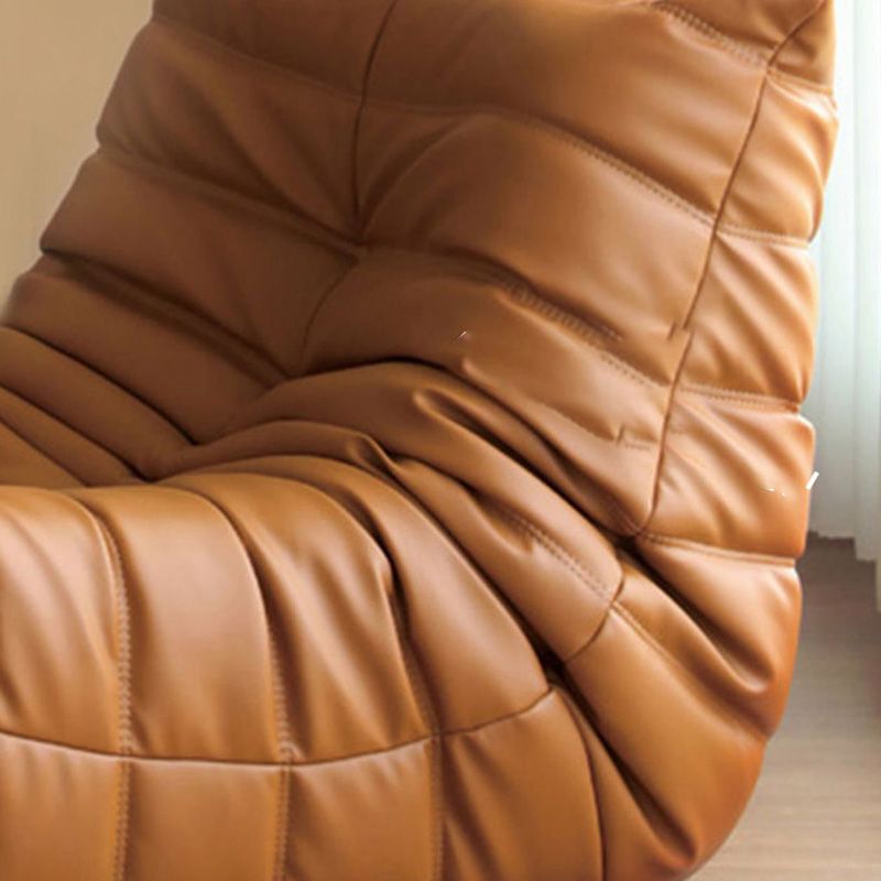 40" Wide Contemporary Sofa Leather Tufted Split-Back Stationary Seating