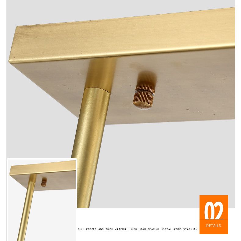 Light de plafond sphérique d'île sphérique d'île Gold linéaire moderne pour table