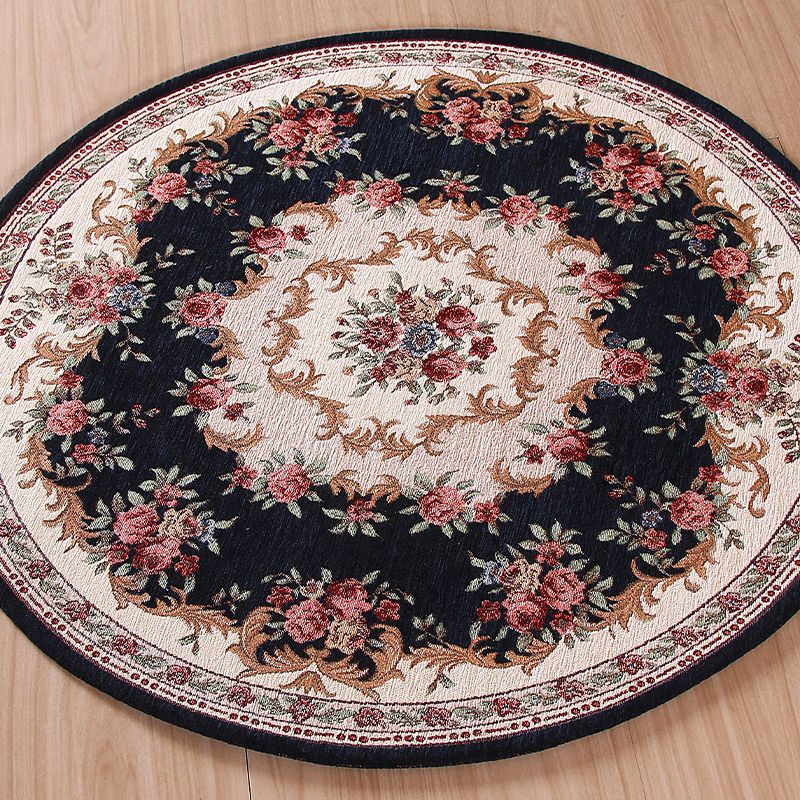 Classic Traditional Rug Multi Color Floral Carpet Washable Pet Friendly Non-Slip Rug for Bedroom