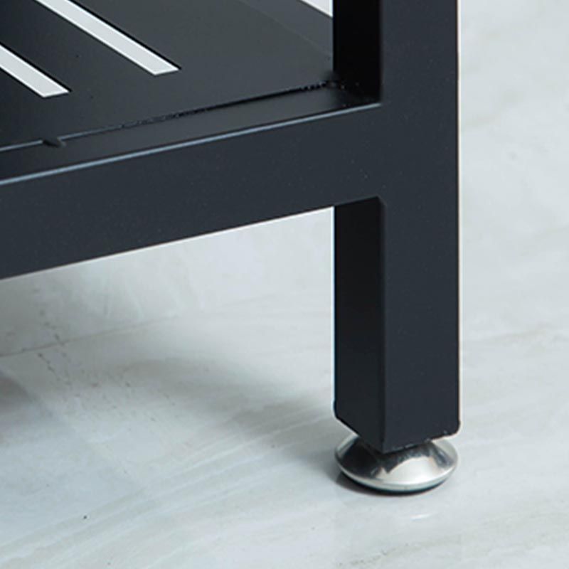 Industrial Stationary Kitchen Island table Metal Rectangular Kitchen Island Cart