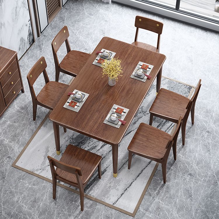 Mesa de comedor de estilo de lujo tradicional Rectángulo 4 Pats Table para uso en el hogar