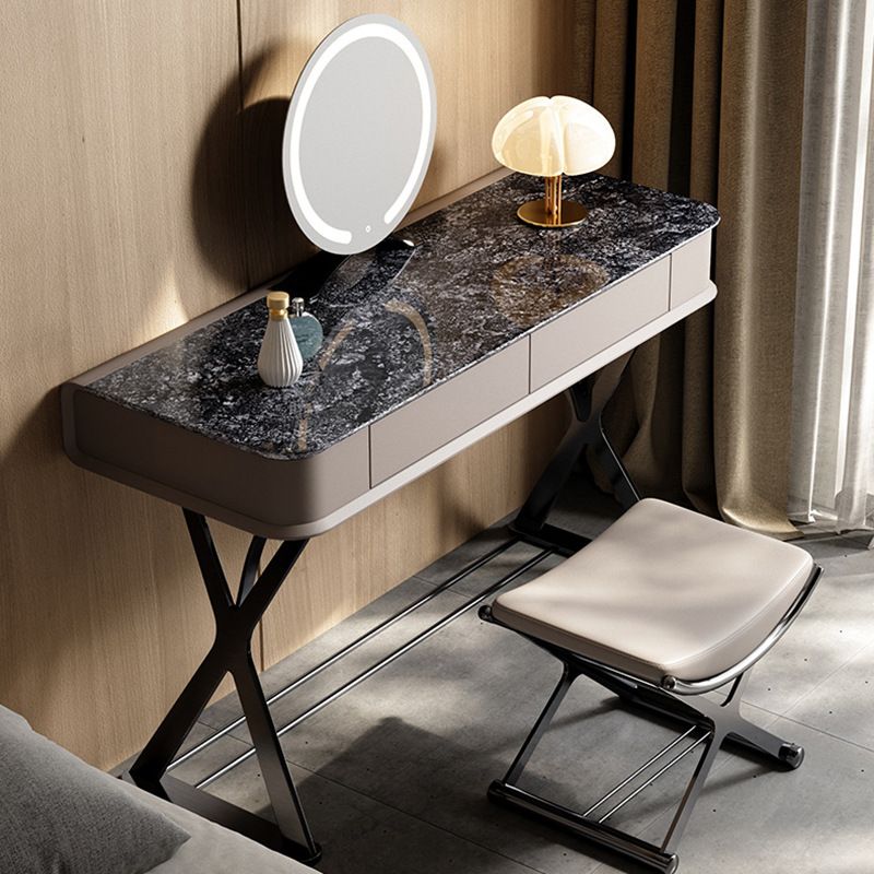 Modernism Stone Top Vanity 29.52" High Vanity Set with Stool