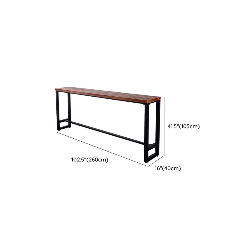 Modern Bar-Height Table Solid Wood Top Bistro Table for Patio Use