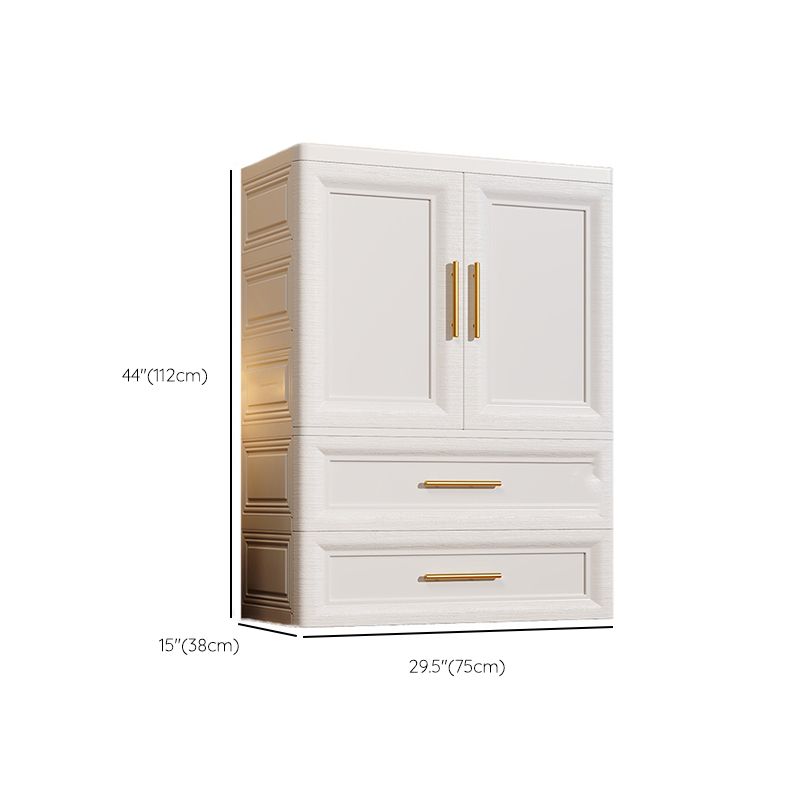 White Plastic Wardrobe Closet Contemporary Wardrobe Cabinet for Home