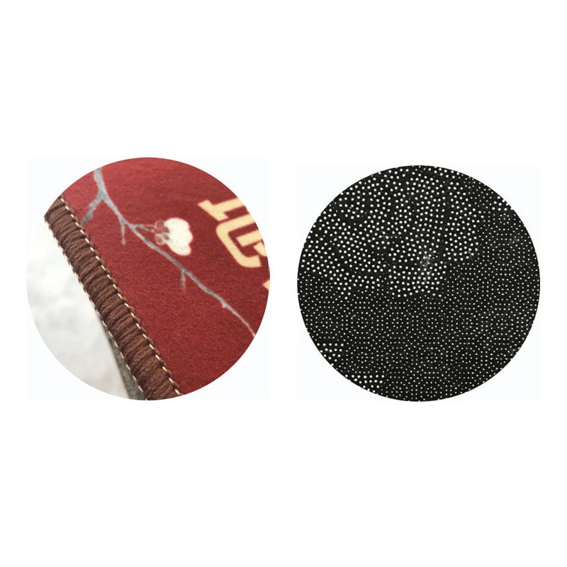 Bold Round Carpet Modern Abstract Carpet Washable Polyester Rug with Non-Slip Backing