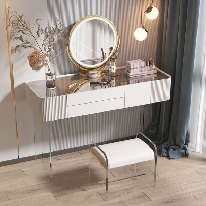 Contemporary Wooden Make-up Vanity 5-Drawers Vanity Dressing Table Set