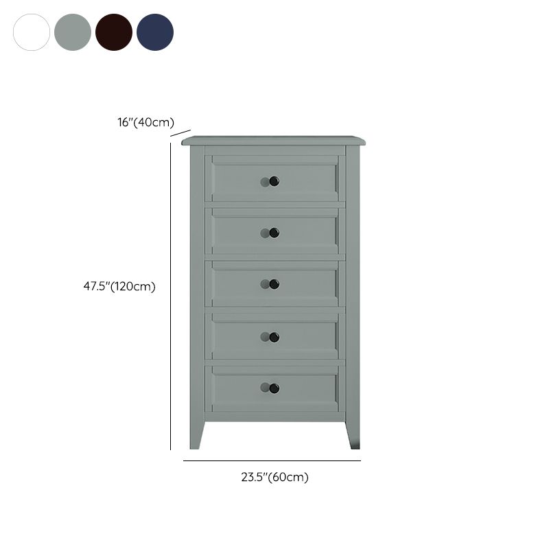 Traditional Oak Lingerie Chest Vertical Storage Chest Dresser for Home