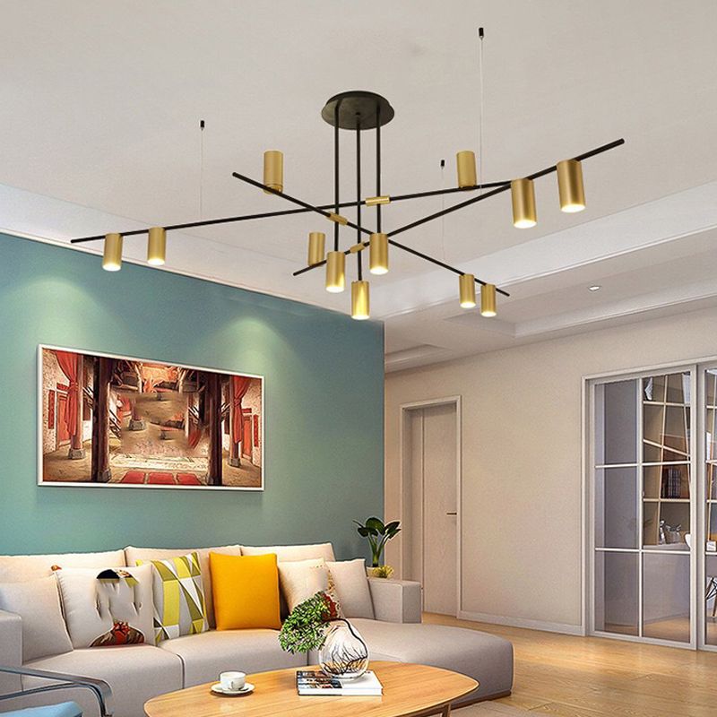 Modern Geometric Island Pendant Lights Metal Multiple-Light Island Pendant Lights
