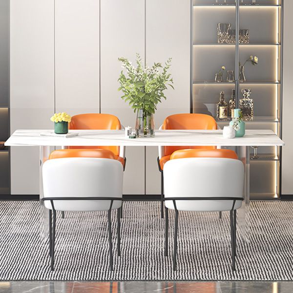 Modern 1/5 Pieces Dining Set Rectangle Stone Dining Table for Dining Room