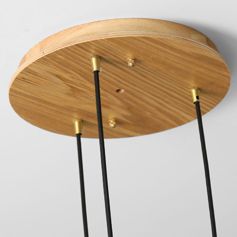 Colgante colgante de tazón múltiple iluminación colgante de vidrio moderno para sala de estar