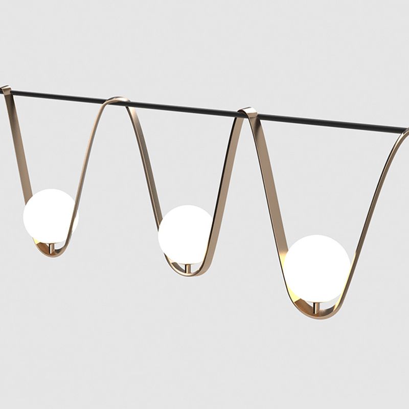 Modern Globe Shade Chandelier Lamp Glass Ceiling Pendant Light for Kitchen