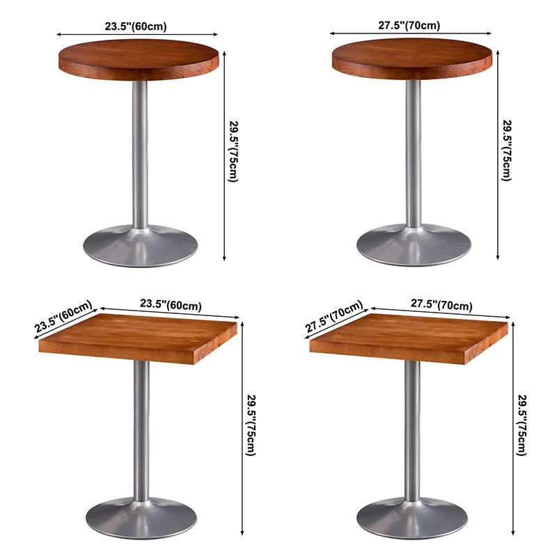 Industrial Style Solid Wood Dining Table Brown Table with Metal Base for Dinning Room