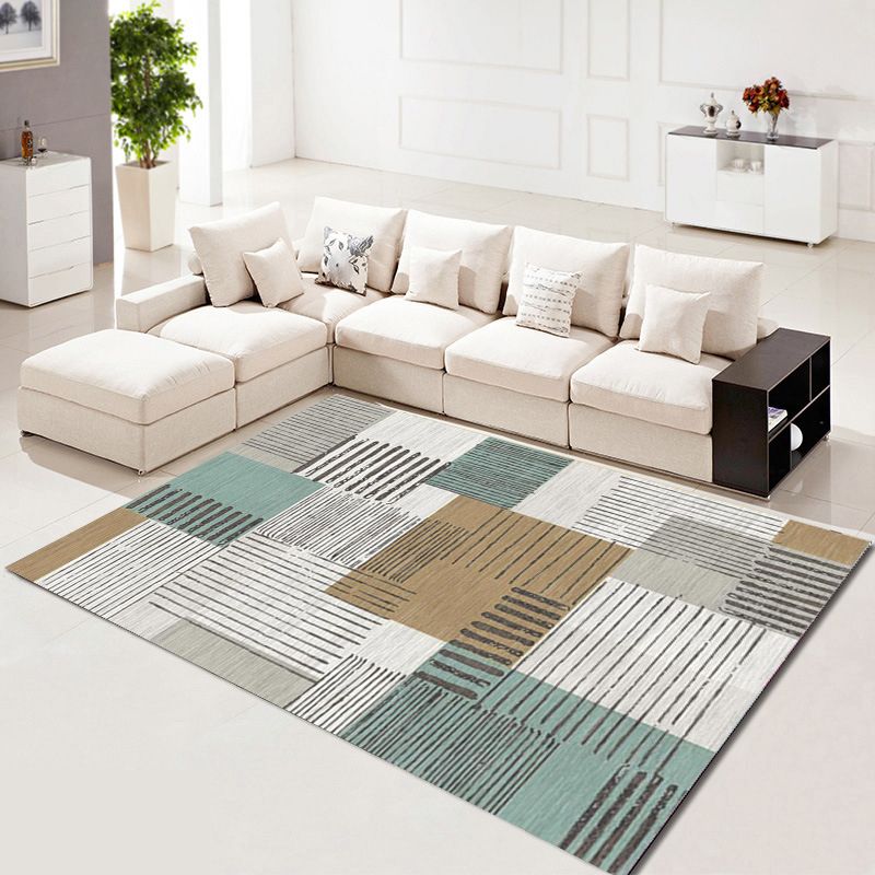Minimalistisch geometrisch bedrukt tapijten Polyester binnen tapijt vlekbestendig gebied tapijt voor woonkamer