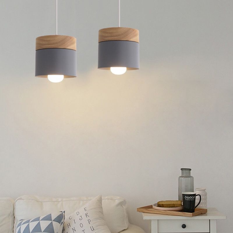 Accesorio de iluminación de cilindro de 1 luces kit de luz colgante nórdico moderno para pasillo