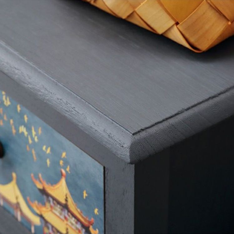 Traditional Style Storage Chest Dresser Solid Wood Combo Dresser with Drawers and Door