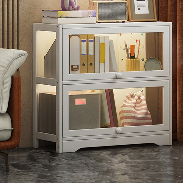 White Bamboo Standard Kids Bookcase Scandinavian Freestanding Bookcase