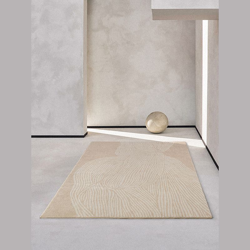 Yellow Abstract Indoor Rug Polyester Casual Area Rug Washable Carpet for Home Decor