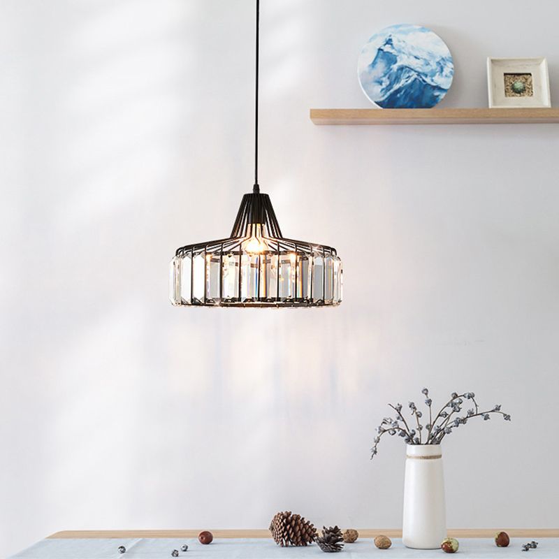 Modern Style Hanging Light Simple Crystal Pendant Lighting Fixture for Sitting Room