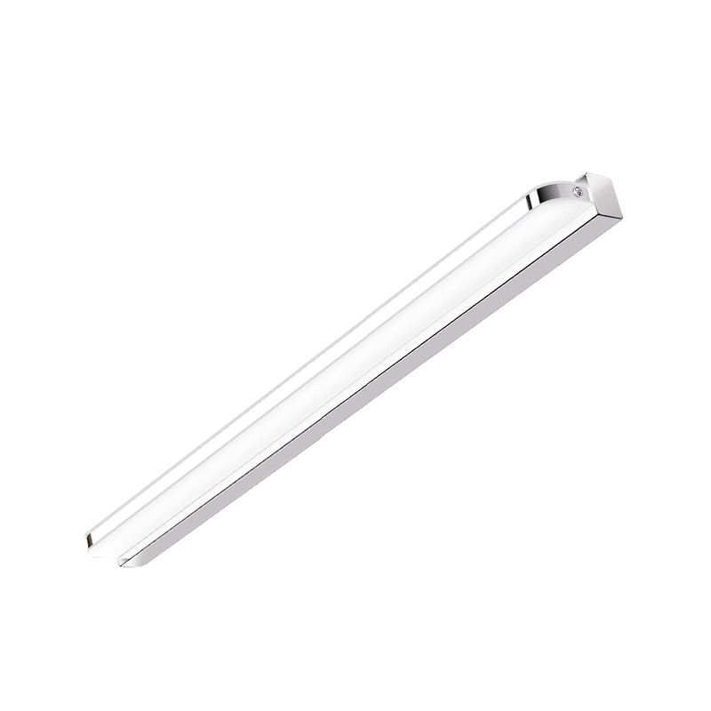 Silver Modern Simple Mirror Light Nordic Metal LED Mirror Lamp Fixture for Bathroom
