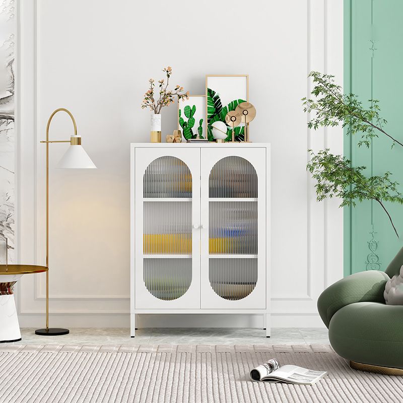 Modern Style Bookshelf Closed Back Bookcase with Door for Office