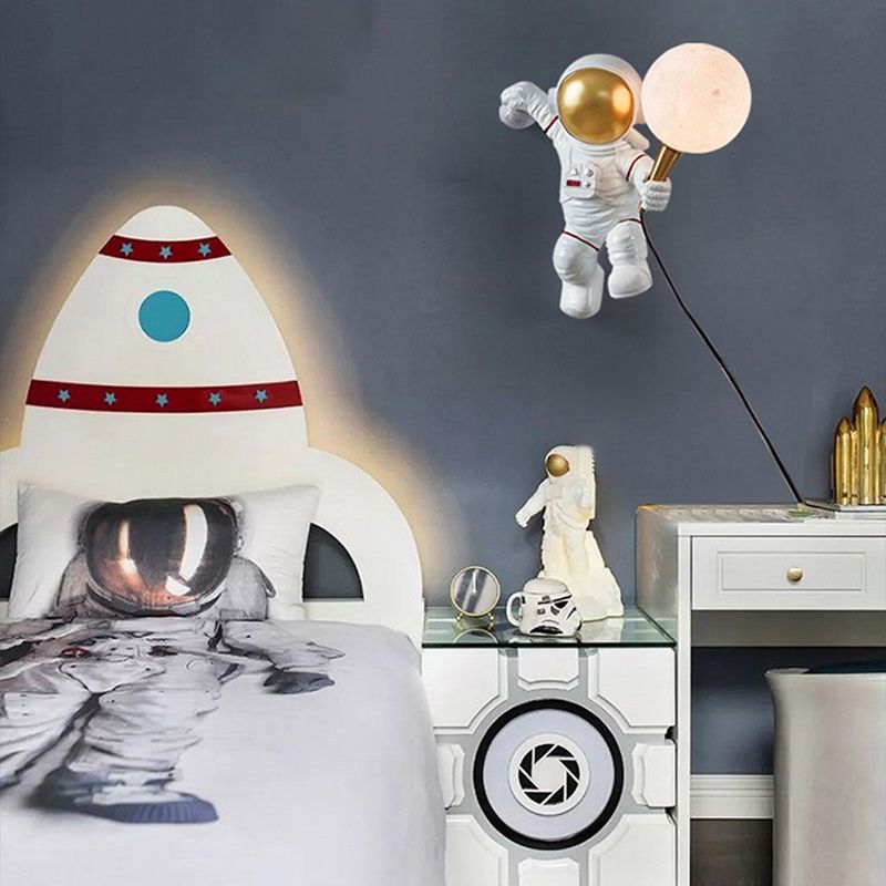 Astronauti SCONCE MOLTO MODERNO MODERNO UNA BONUA FLUSA SCONCO PER MAURNA PER CAMERA COMPLETA