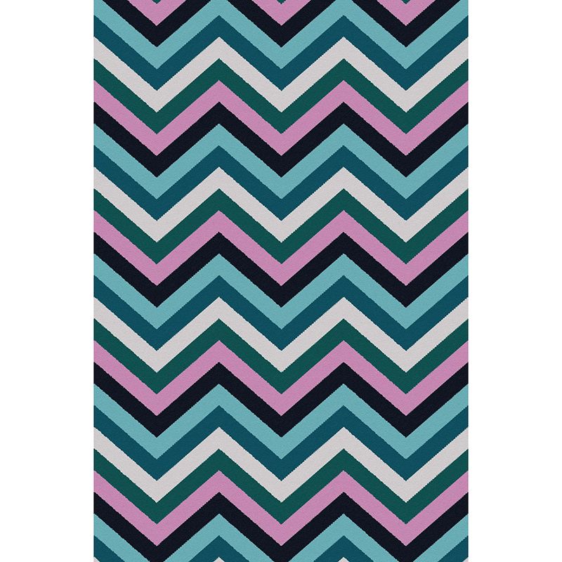 Trendy Simple Living Room Rug Modern Asymmetrical Graphic Design Rug Polyester Stain Resistant Non-Slip Backing Carpet