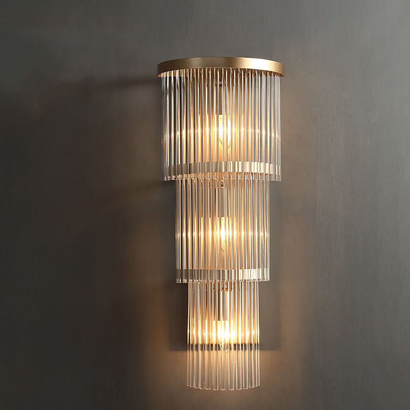 Postmodern Crystal Wall Light Geometric Shape Wall Sconce for Living Room