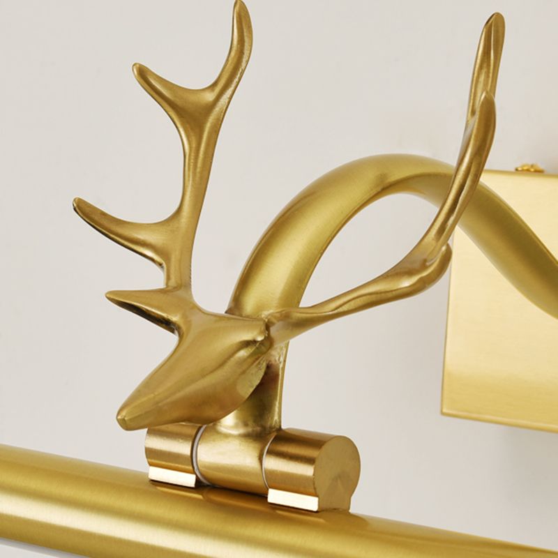 1 Light Linear Wall Sconce Postmodern Style Metal Wall Lighting for Shower Room