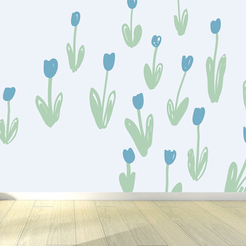 Soft Color Botanics Wall Mural Decal Plant Childrens Art Waterproofing Wall Decor