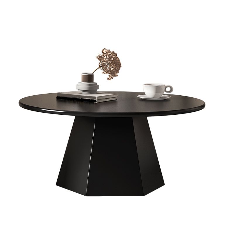Round Metal Coffee Table Set Pedestal Simple Cocktail Table for Living Room