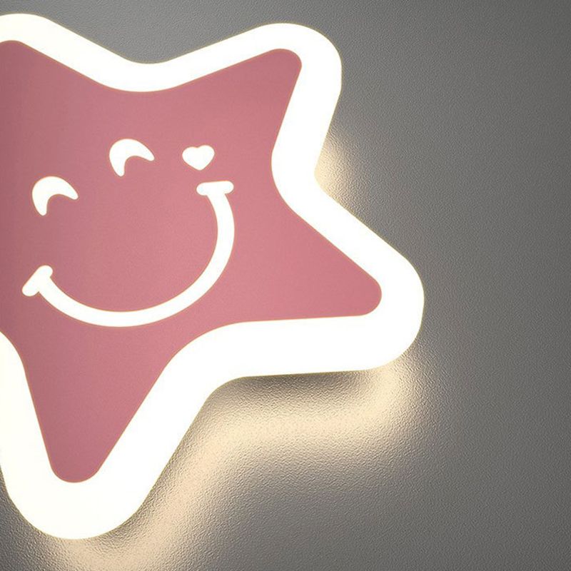 1 Light Regular Wall Lights Modern Metal Wall Lighting Fixtures for Children's Room