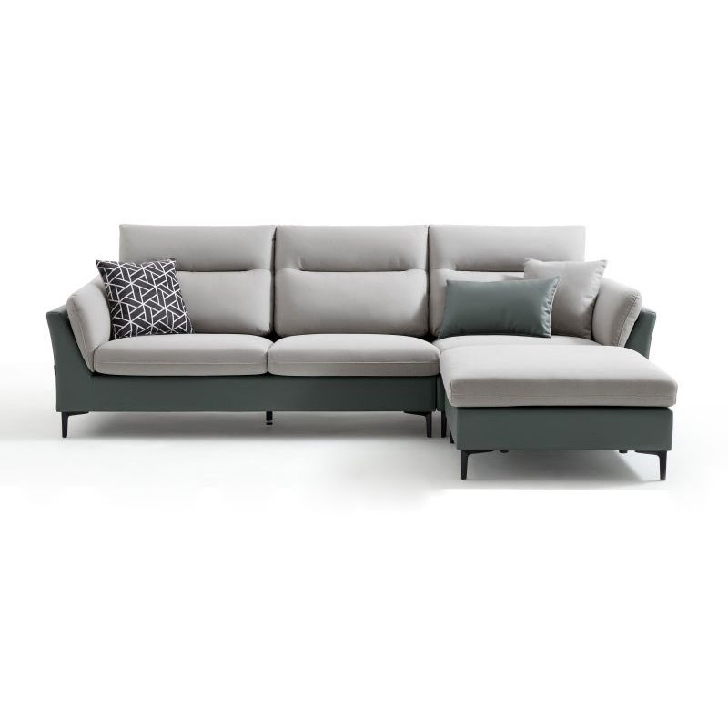 35.4" W Contemporary Sectionals Faux Leather Sectional Sofa Set