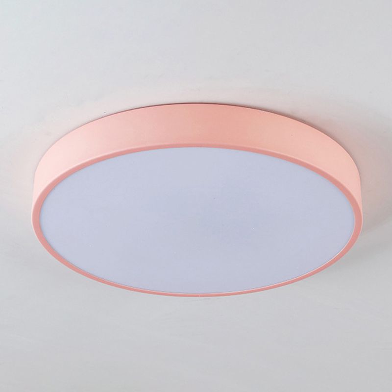 Circle Flush Mount Ceiling Lighting Fixture Nordic LED Metal Close to Ceiling Lighting