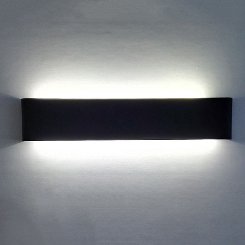 Moderne minimalistische stijl rechthoek muur gemonteerde ijdelheid lichten metaal ijdelheid armaturen