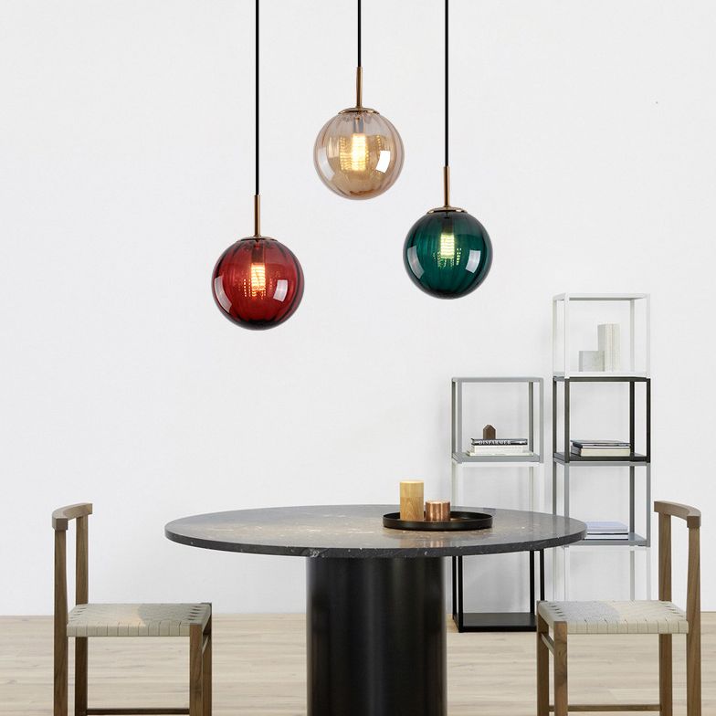 1 licht ronde hangende plafondlampen postmodern waterglas hangende verlichtingsarmaturen voor restaurant