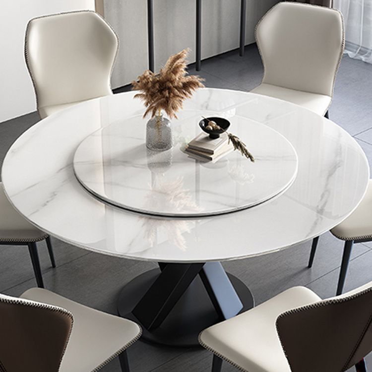Modern Stone Dining Table Turntable Home Kitchen Pedestal Furniture