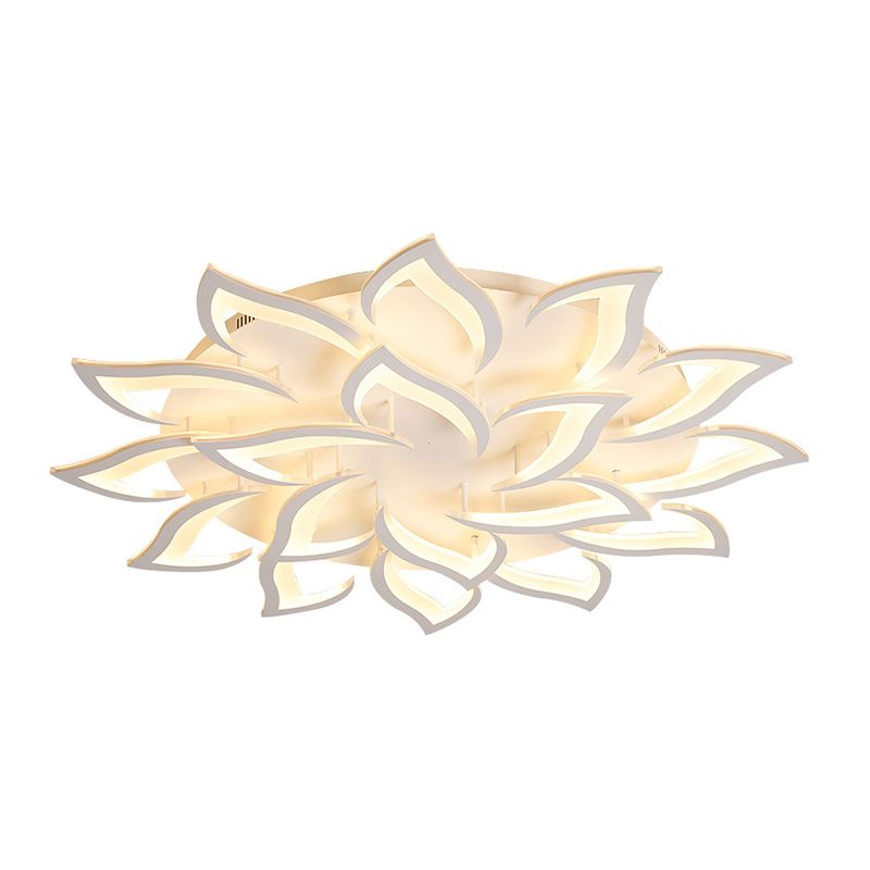 Plafonnier LED en acrylique en forme de fleur, luminaire de plafond Simple pour le salon
