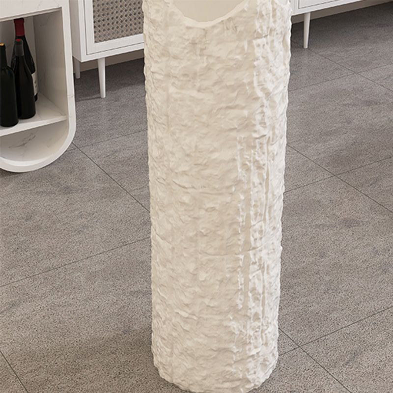 Modern Sintered Stone Bar Table White Specialty Bistro Table with Shelves