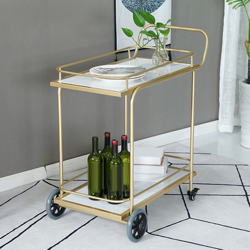 34.65" High Modern Style Prep Table Rolling Metal Prep Table for Kitchen