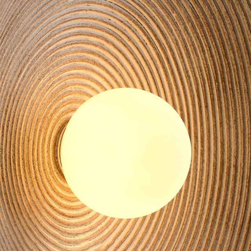 Nordic Style Wall Light Dome Shape Wall Lamp with Glass Shade for Bedroom