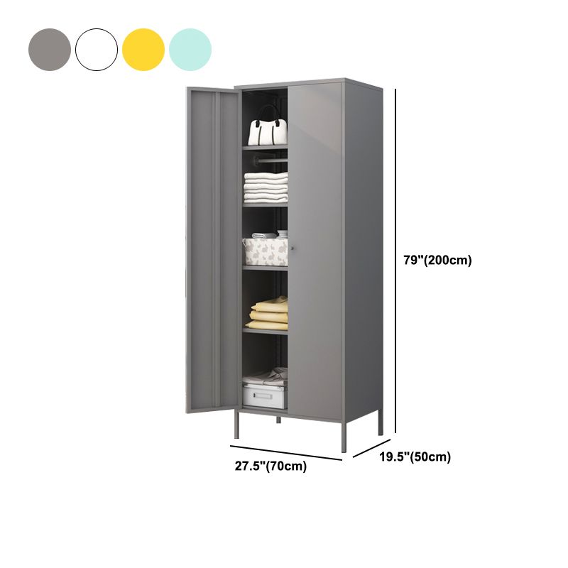 Contemporary Style Wardrobe Metal Bedroom Wardrobe Closet With Legs