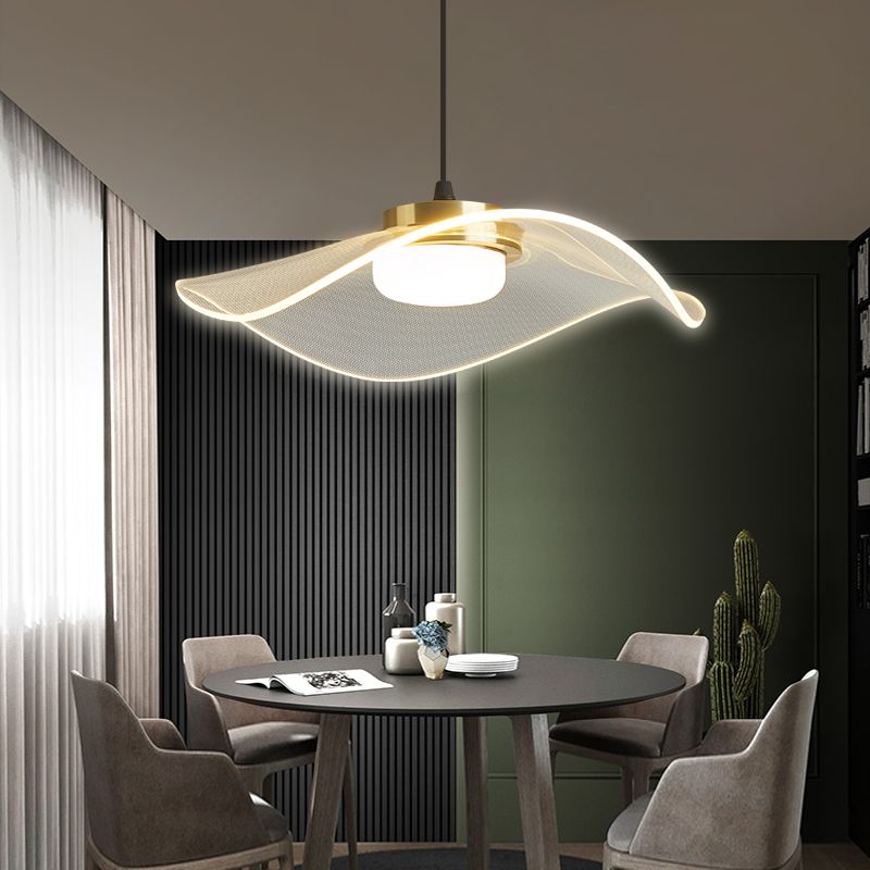 LED 1 Head Pendant Light Modern Style Simple Acrylic Ceiling Pendant Light for Dinning Room