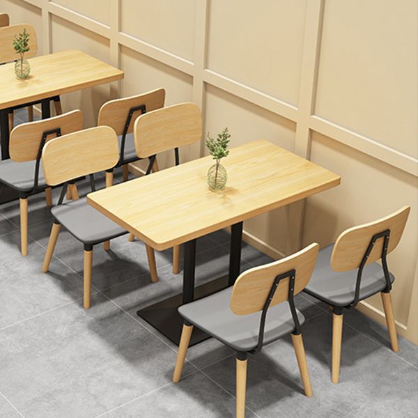 Mesa de comedor de estilo industrial, colección de comedor de madera maciza de pino para interiores